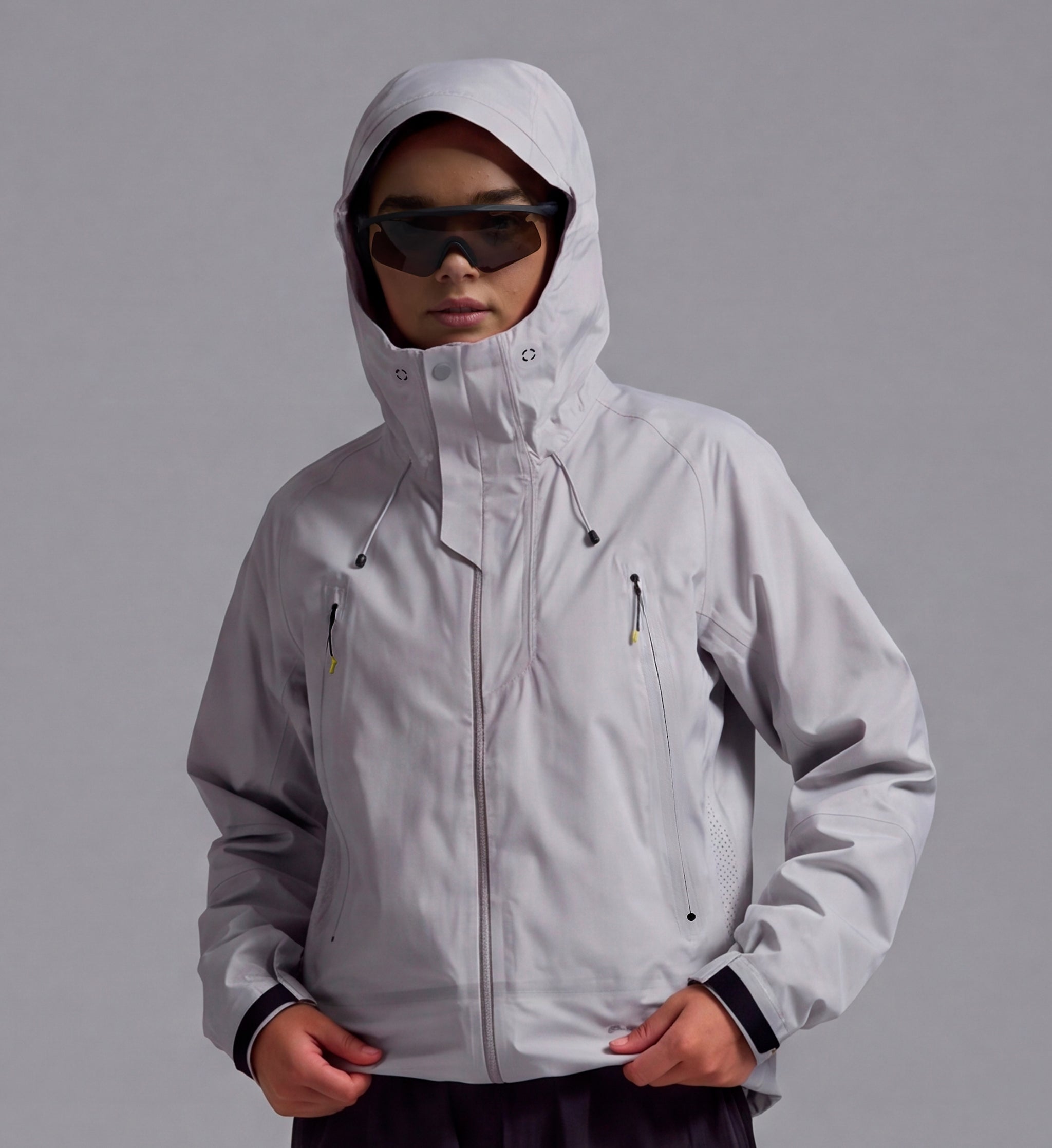 PEDLA x N-0 / 3L Shell Jacket / Light Grey