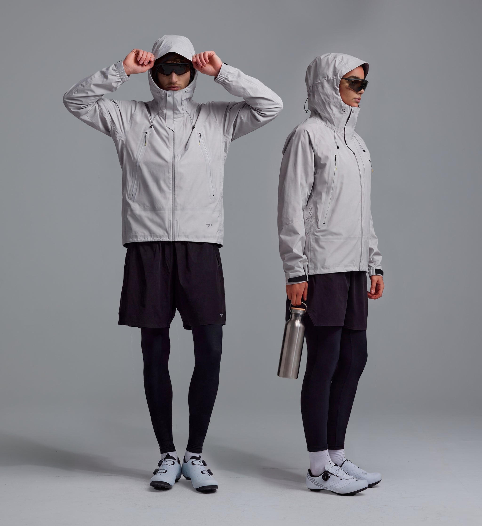 PEDLA x N-0 / 3L Shell Jacket / Light Grey