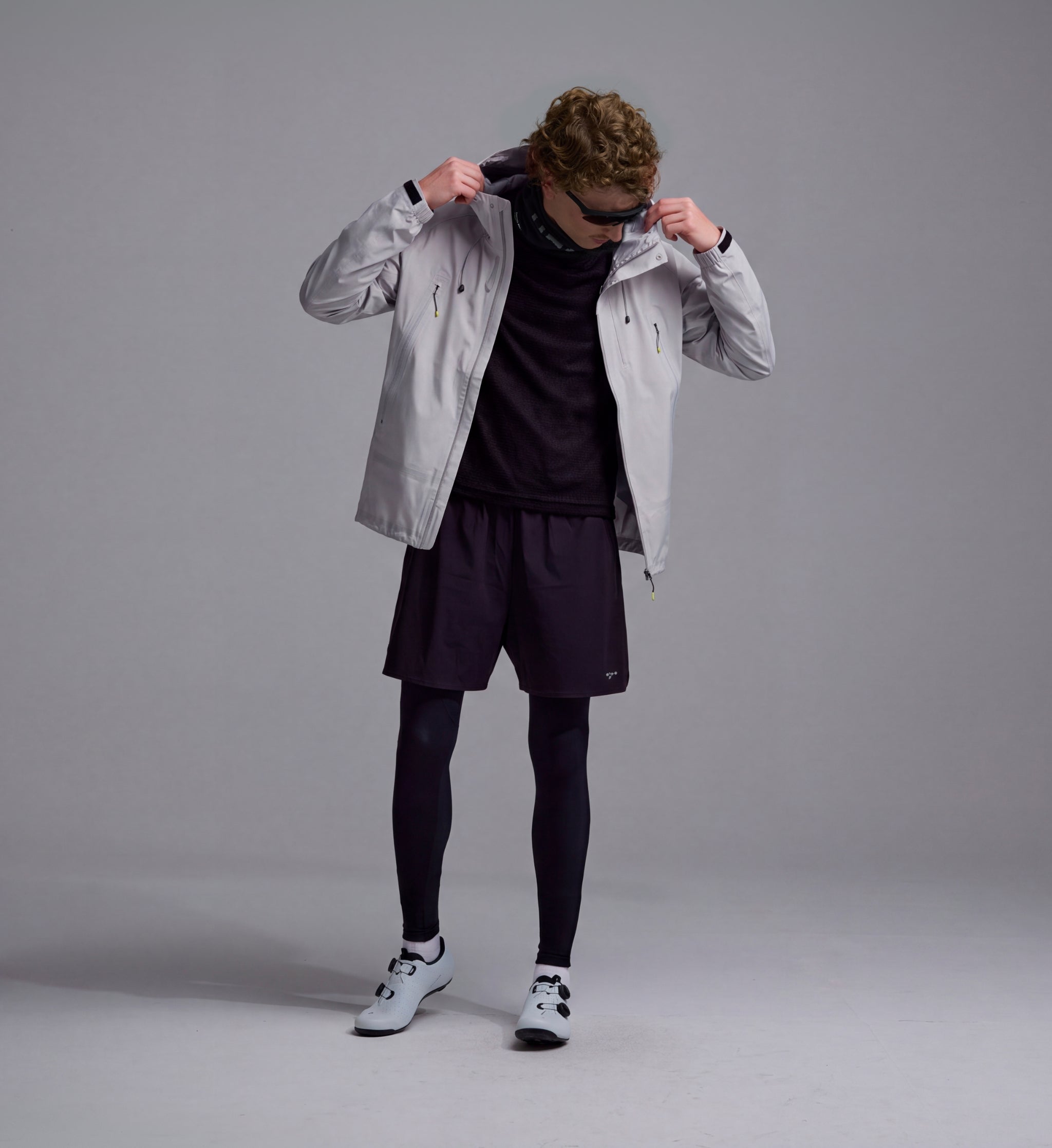 PEDLA x N-0 / 3L Shell Jacket / Light Grey