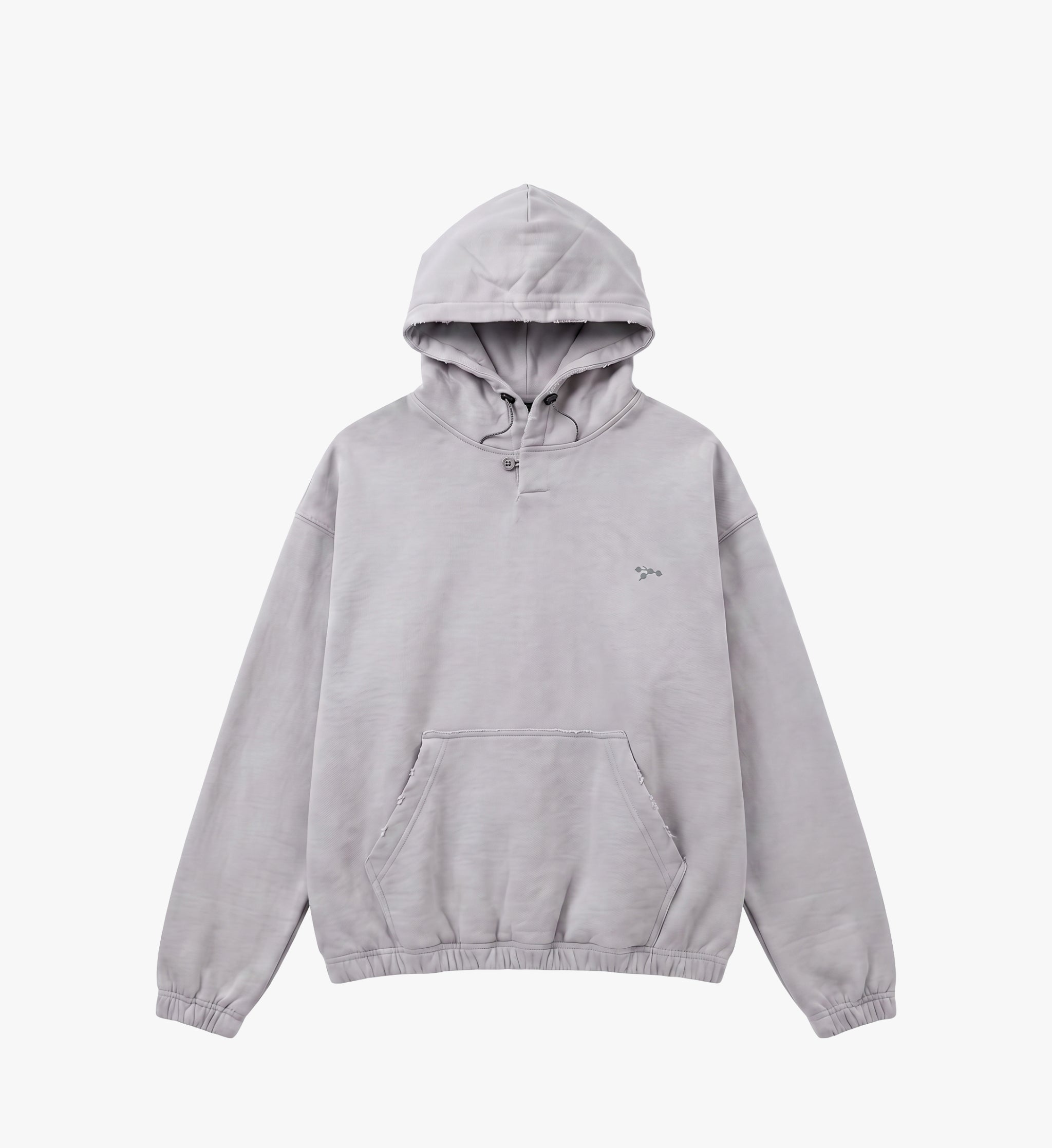 PEDLA X N-0 / Distressed Hoodie / Washed Grey