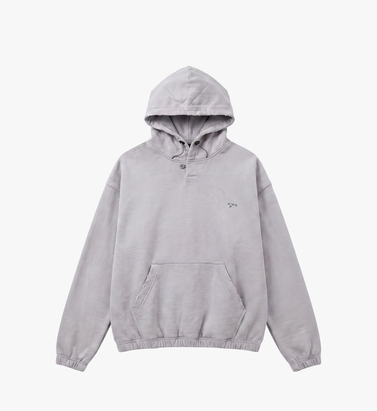 PEDLA X N-0 / Distressed Hoodie / Washed Grey