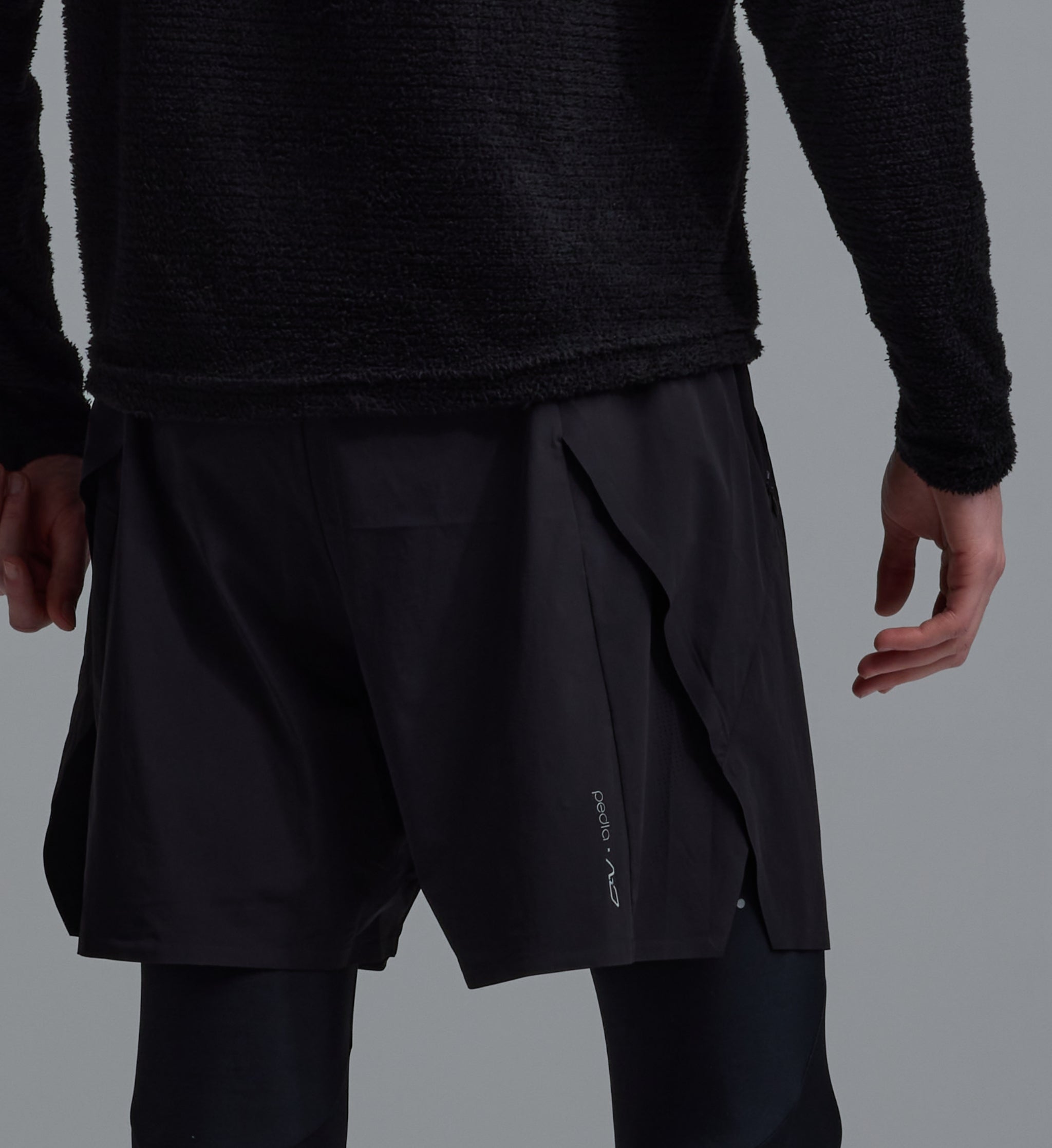 PEDLA X N-0 / Running Shorts / Black